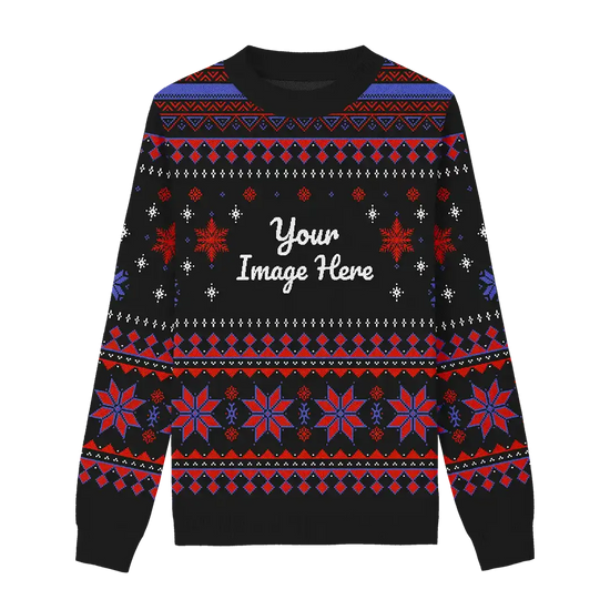 Electric Glow Holiday Snowflake Christmas Sweater