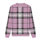 Rosy Charm Plaid Sweater