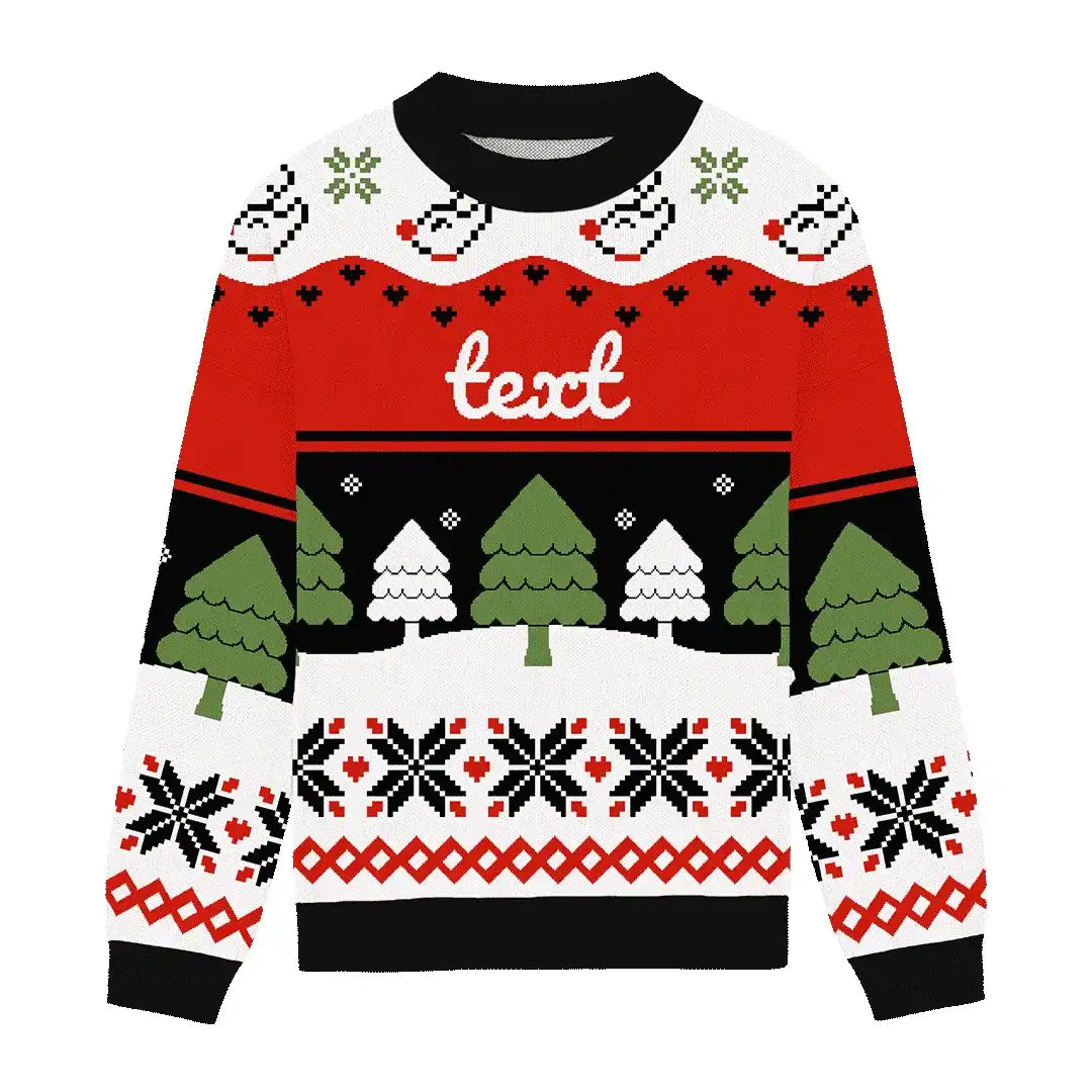 Winter Sketch Christmas Relaxed Fit Sweater