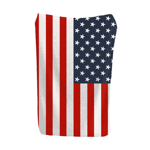 Detailed American flag blanket with small stars and stripes
