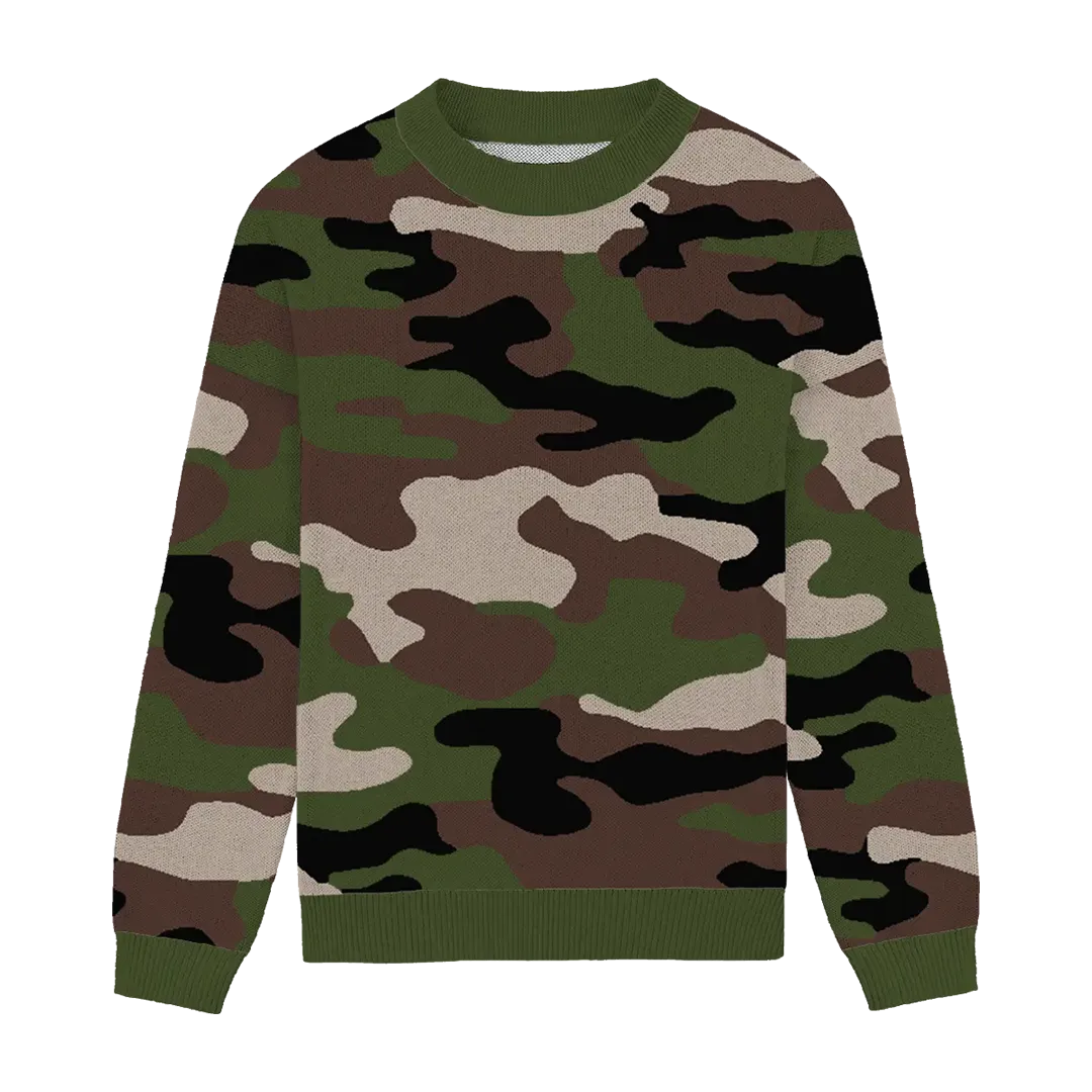Forest Mist Camouflage Relaxed Fit Sweater