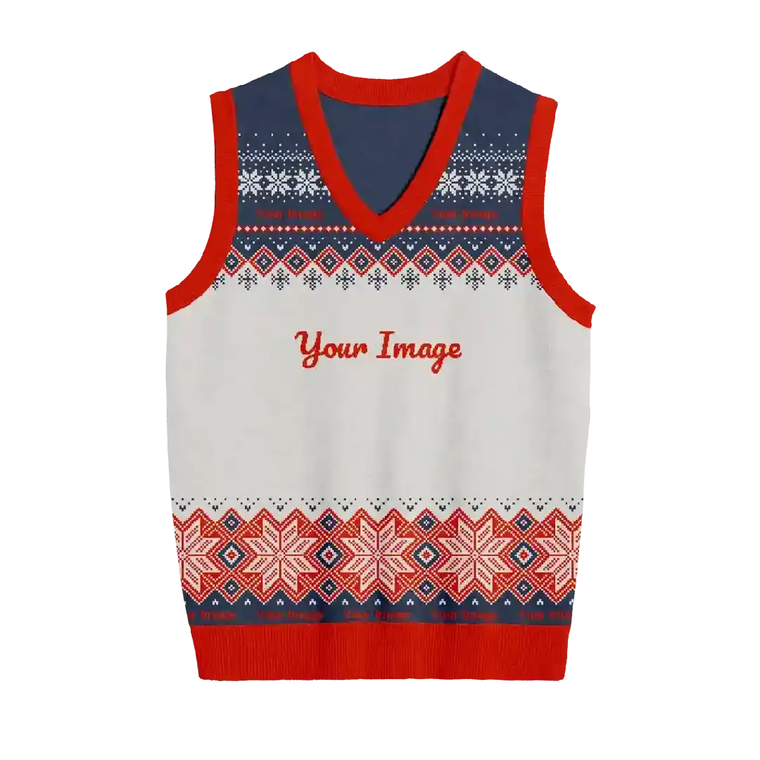 Festive Snowflake Knit Vest