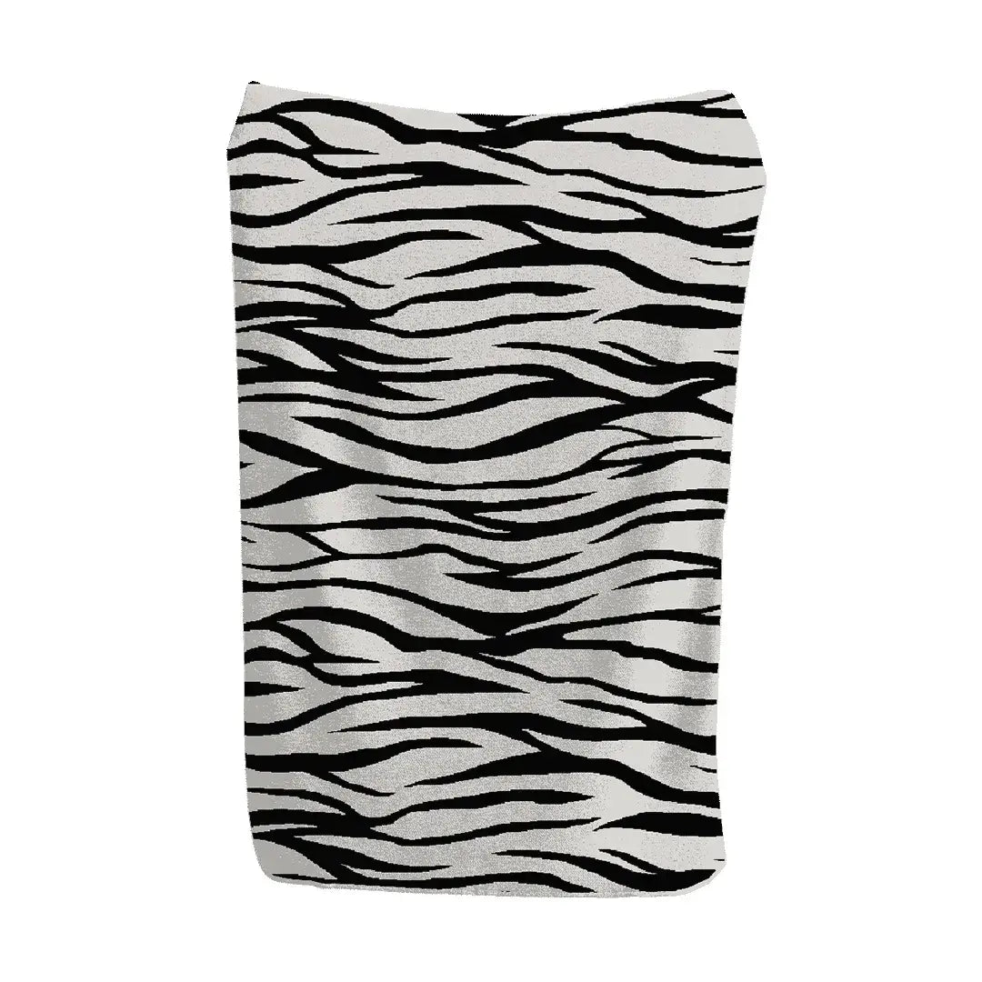 White Stripe Tiger Skin Blanket