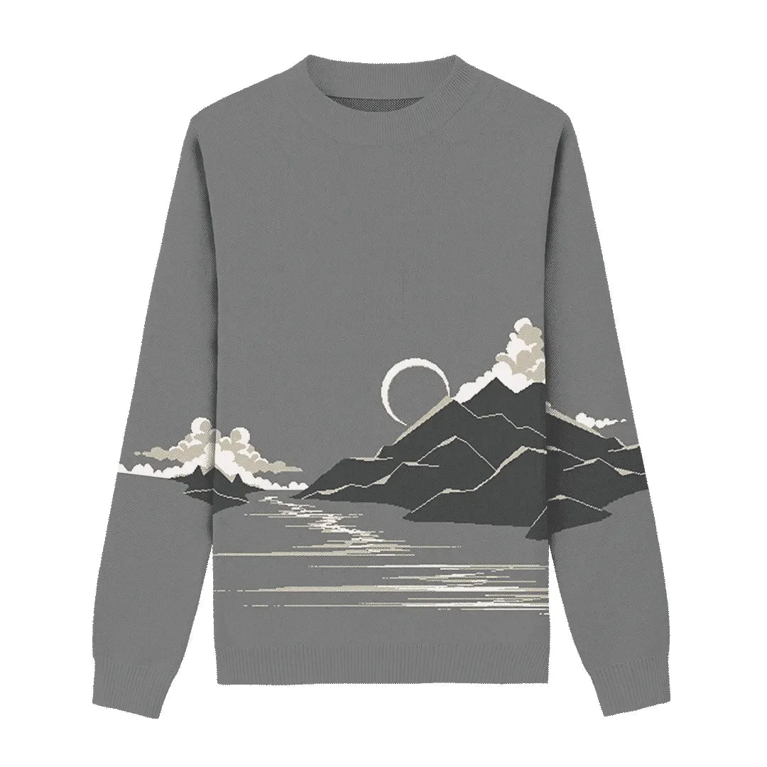 Retro Mountain Horizon Sweater