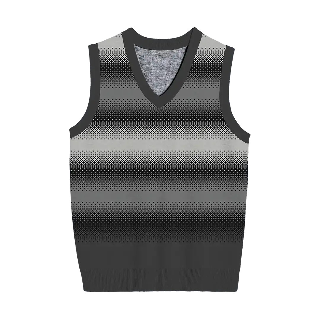 Minimalist Black & Grey Ombre Vest