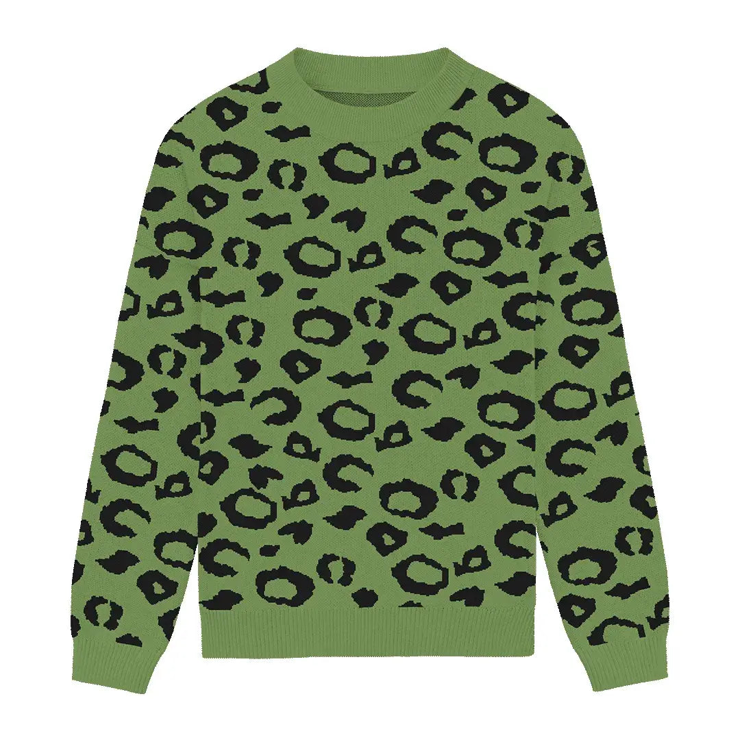 Jungleleaf Leopard Relaxed Fit Sweater