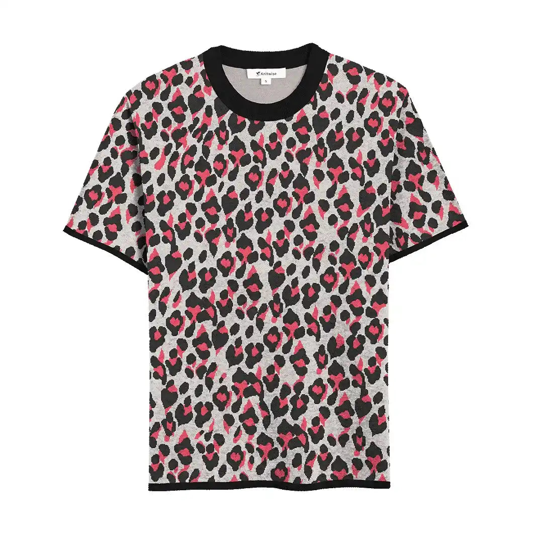 Pinkclaw Leopard Knitted T-Shirt