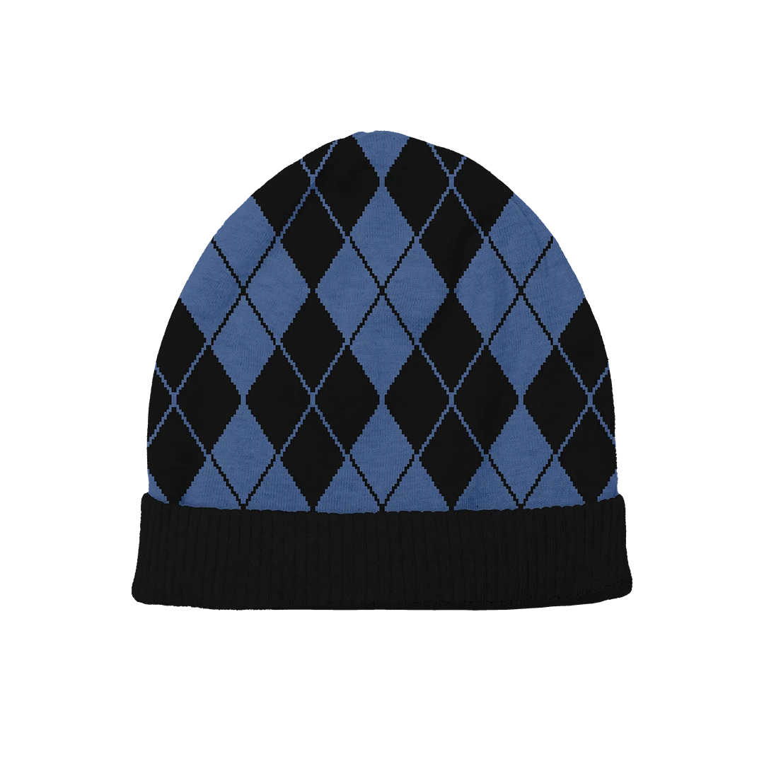 Midnight Sapphire Argyle Beanie
