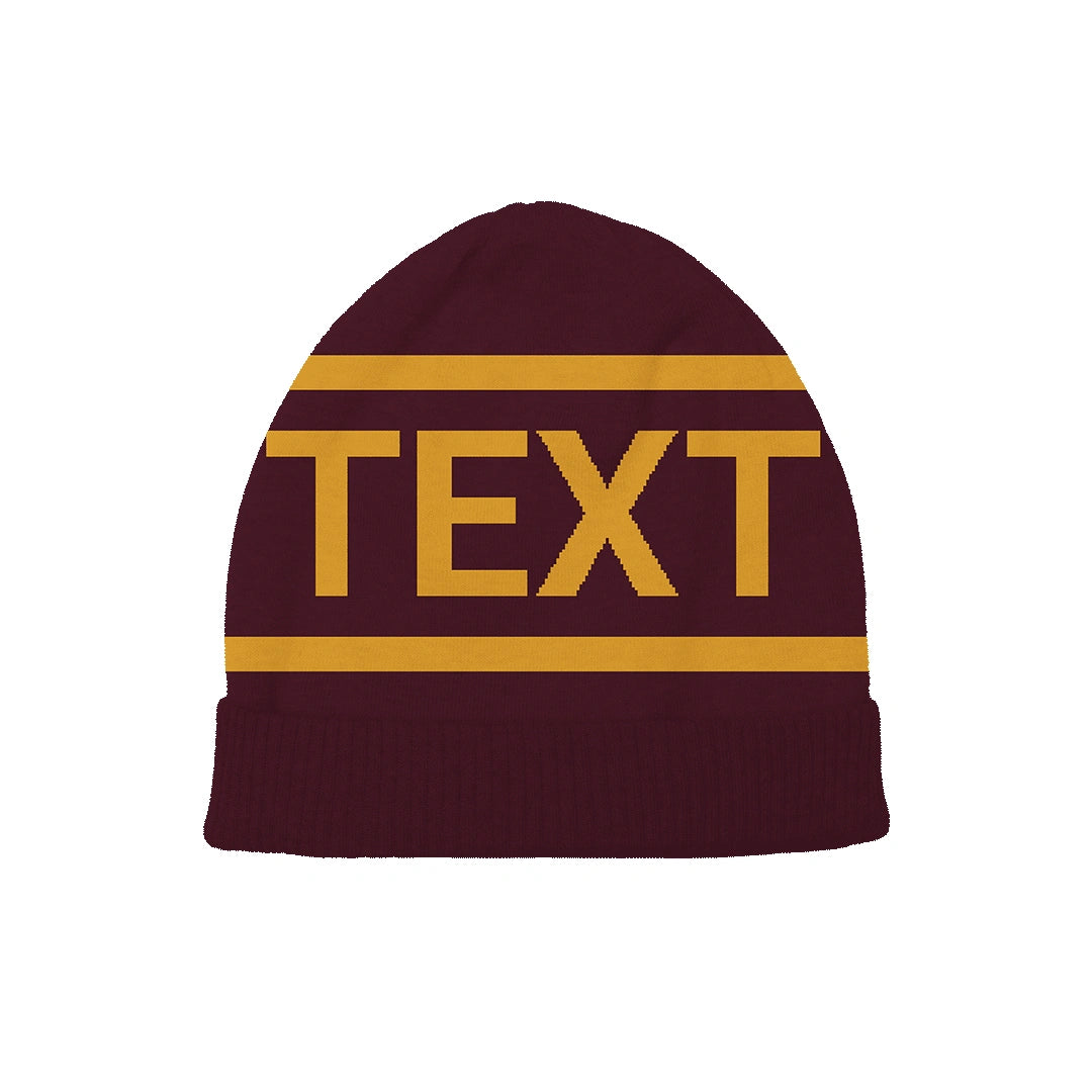 Minimalist Noir Collegiate Beanie