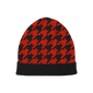Scarlet Noir Houndstooth Beanie