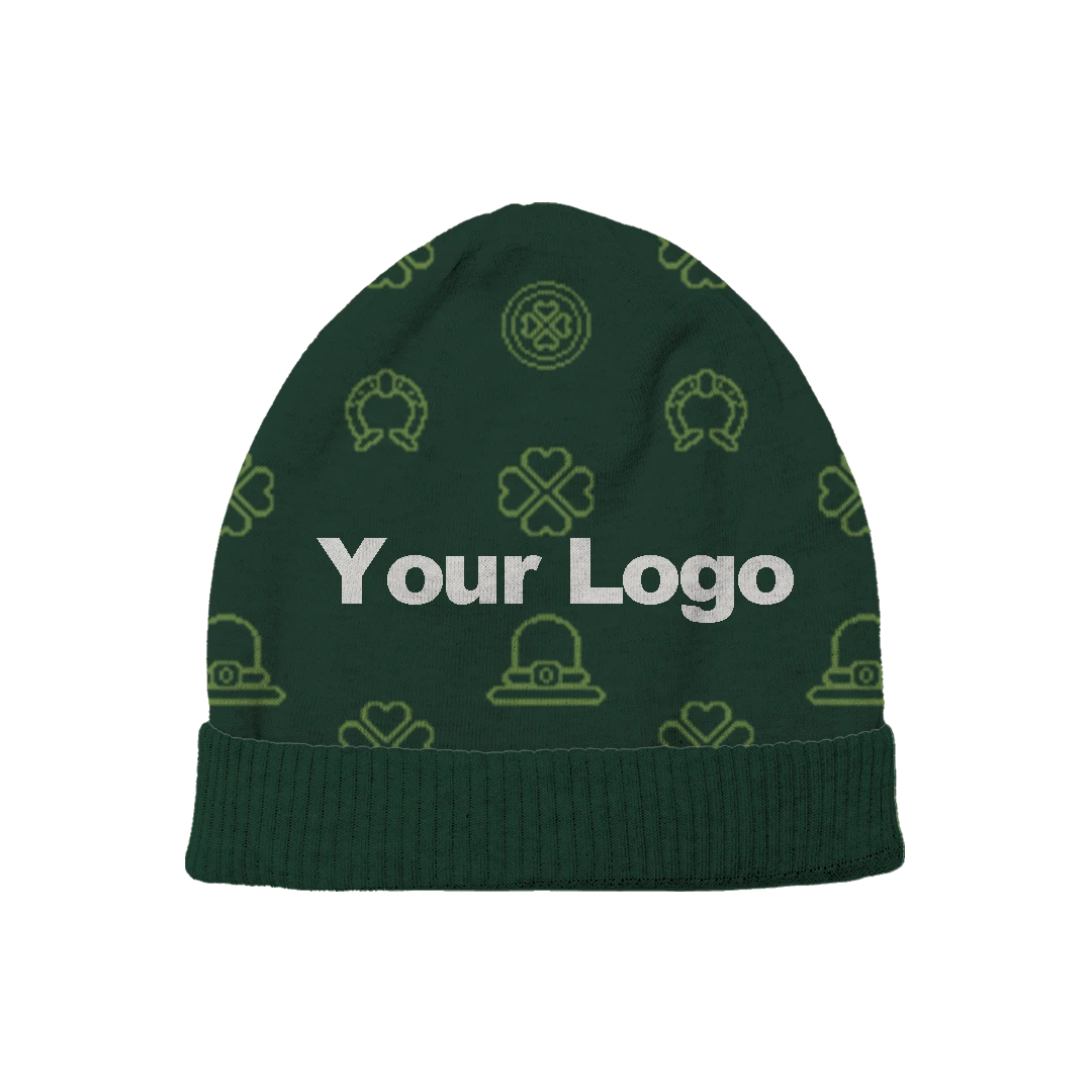 Line Art Pattern St. Patrick's Beanie