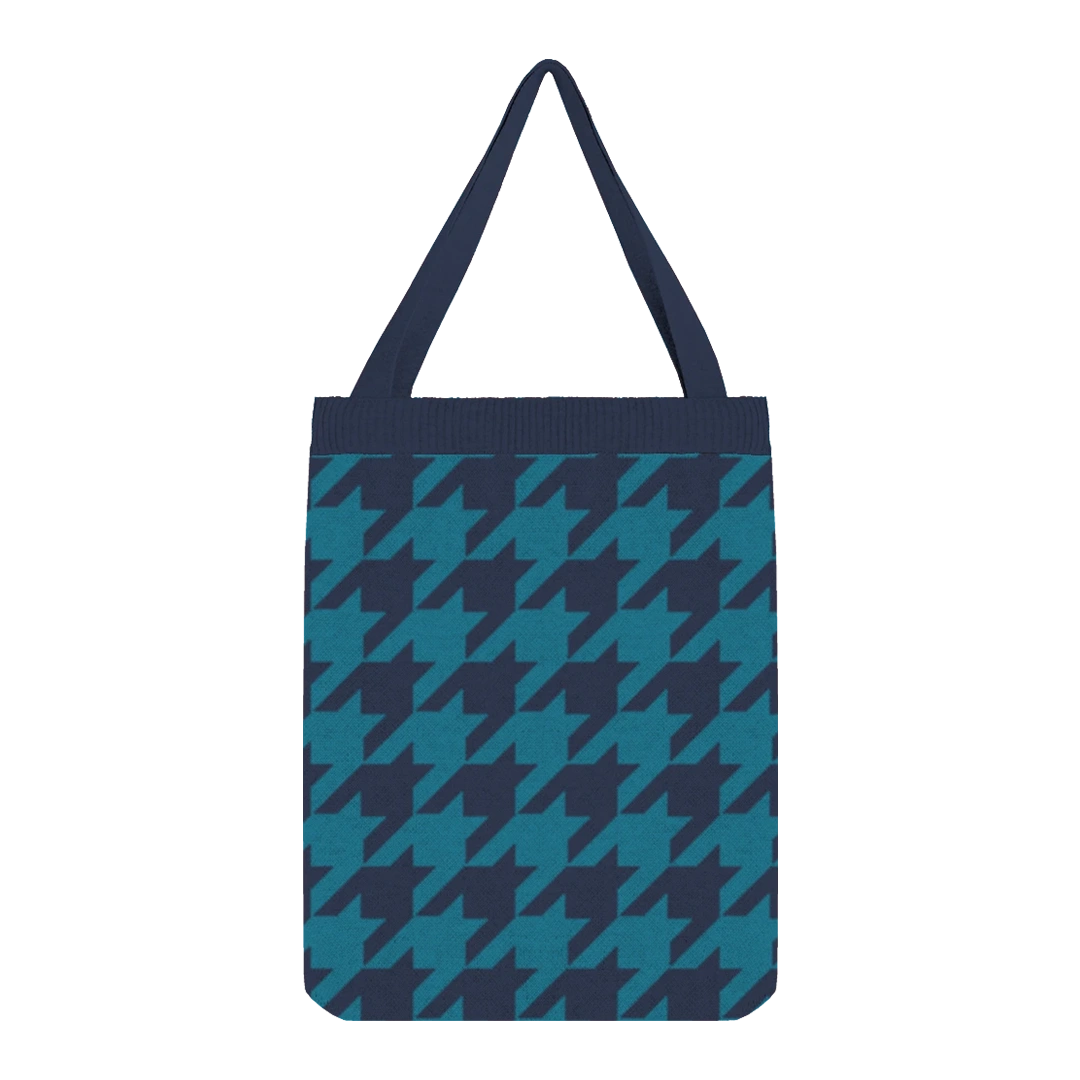 Midnight Current Houndstooth Tote Bag
