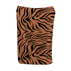 Orange and black tiger print blanket for a fierce, nature look