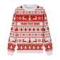 Crimson Festive Pattern Christmas Sweater