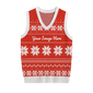 Vibrant Red Christmas Knit Vest