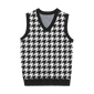 Classic Unisex Black & White Houndstooth Vest