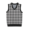 V Neck Vest Houndstooth No. 1