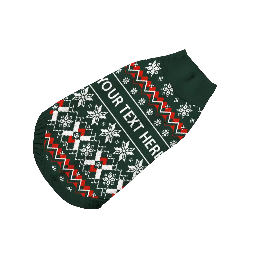 Pine Whimsy Ribbons Christmas Pet Sweater