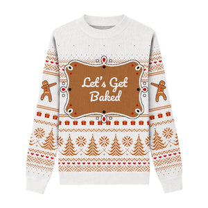 Let's Get Baked Custom Knit Pullover Sweater