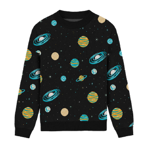 Relax Fit Crewneck Galaxy - Planets