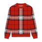 Neon Ember Plaid Relaxed Fit Sweater