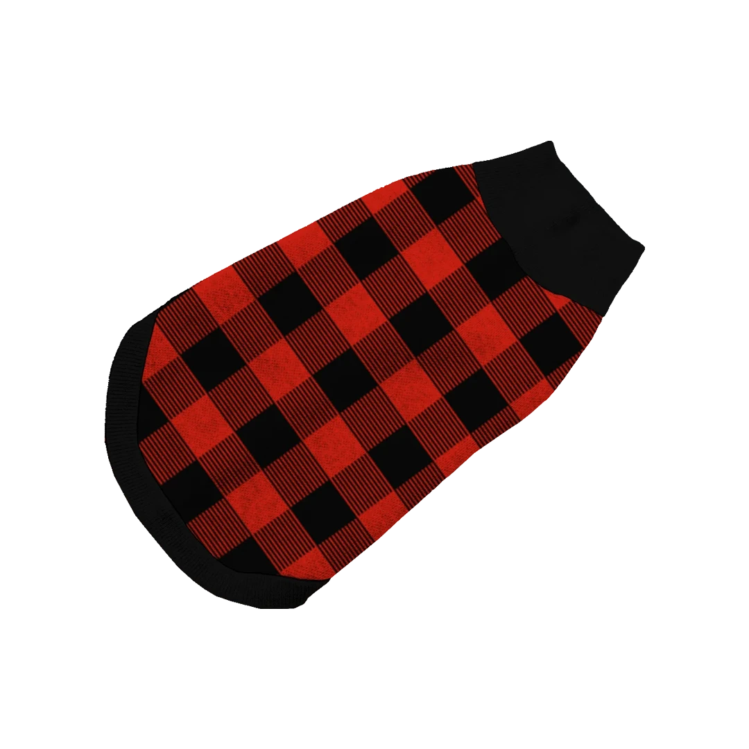 Ember Check Plaid Pet Sweater