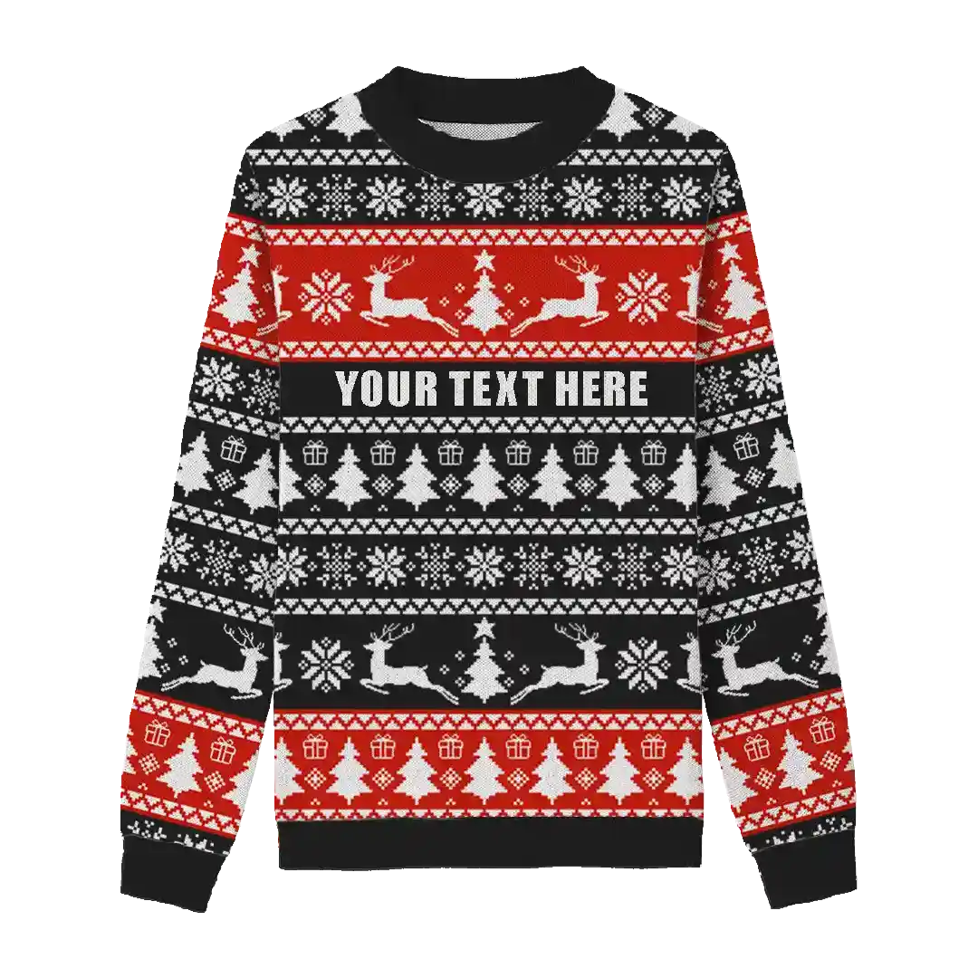 Midnight Noel Pattern Christmas Sweater