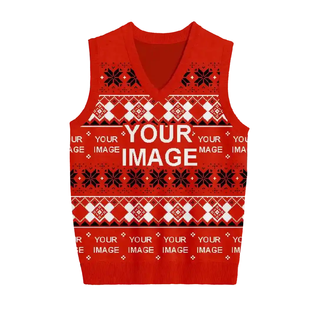 Ribbon & Snowflake Christmas Vest