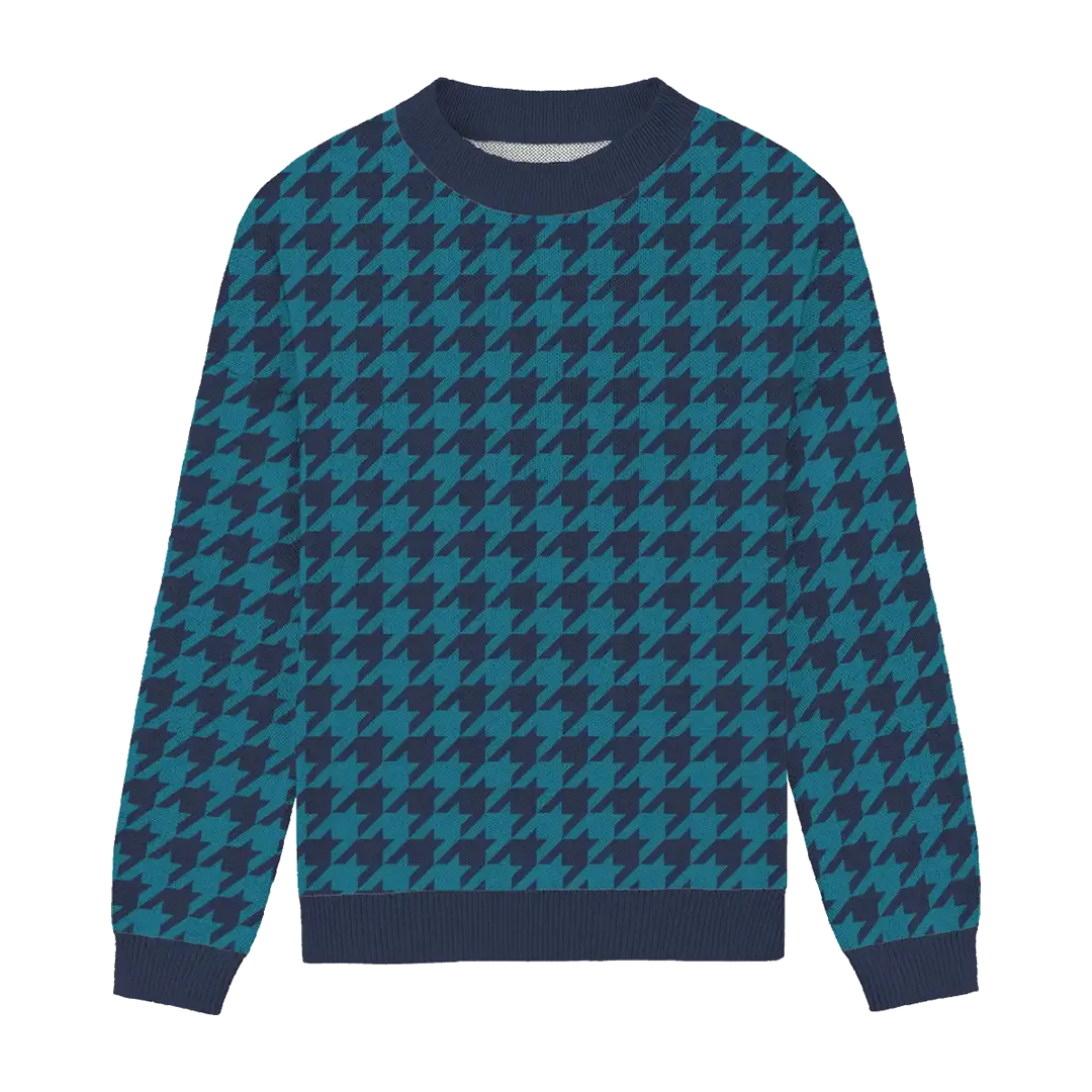 Deepsea Houndstooth Relaxed Fit Sweater