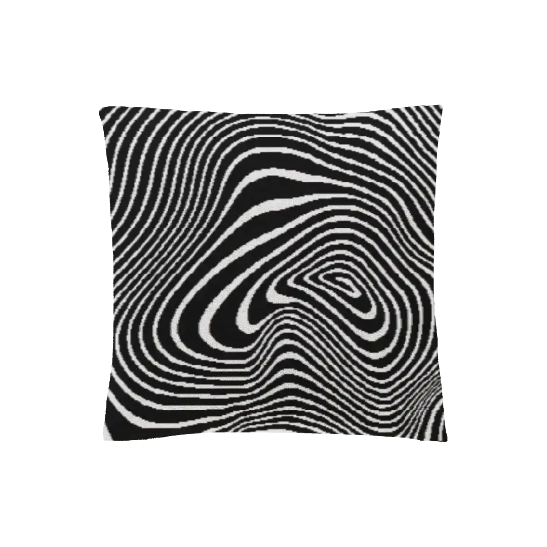 Noir Spiral Swirl Pillow Case