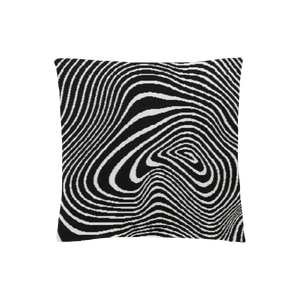 Black and white swirl pillow case, artistic and modern