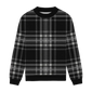 Gridline Noir Relaxed Fit Sweater