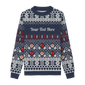 Navy Santa Heart Christmas Sweater