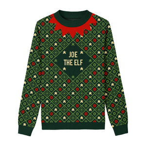 Santa’s Elf Custom Knit Pullover Sweater