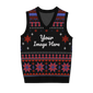 Modern Black Ugly Christmas Sweater Vest