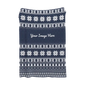 Navy Flurry Christmas Blanket