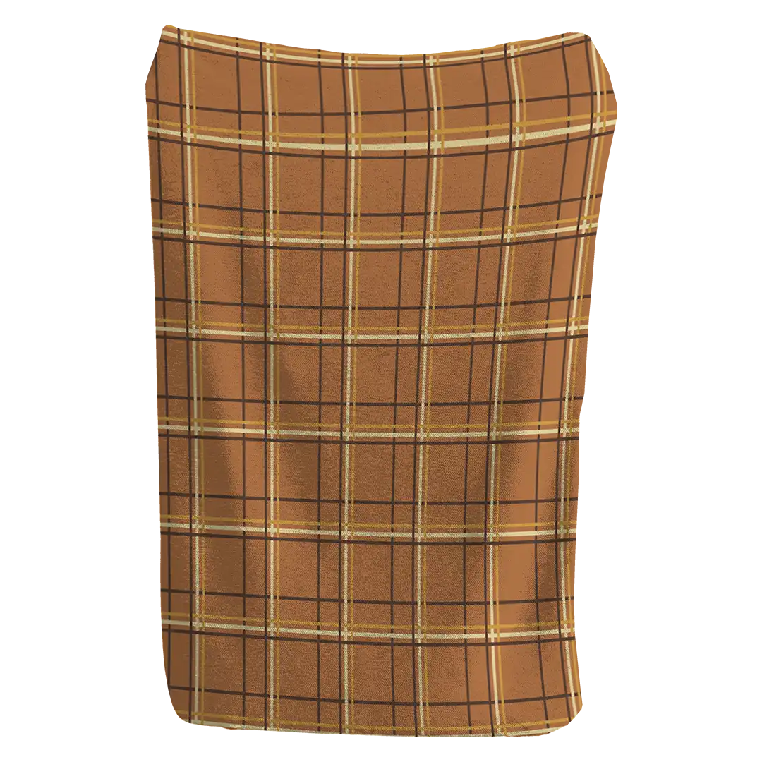 Citrus Glow Plaid Blanket