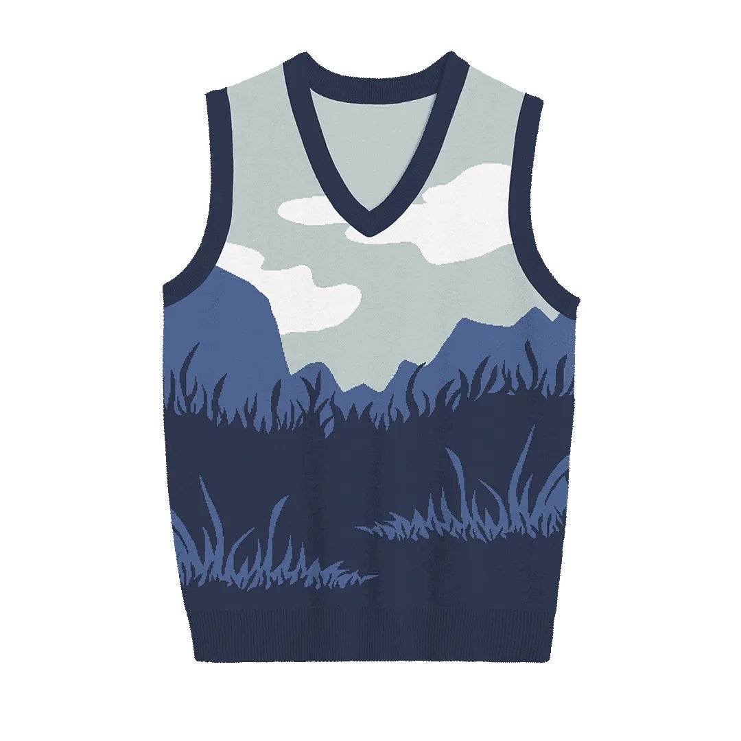 Blue Forest Landscape Unisex Vest