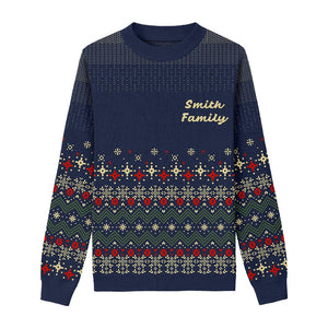 Family Name Custom Knit Pullover Sweater