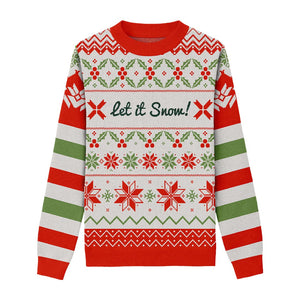 Mistletoe Jacquard Custom Knit Pullover Sweater