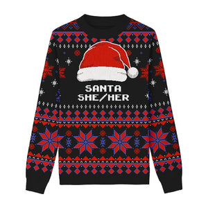 Preferred Pronouns Custom Knit Pullover Sweater 