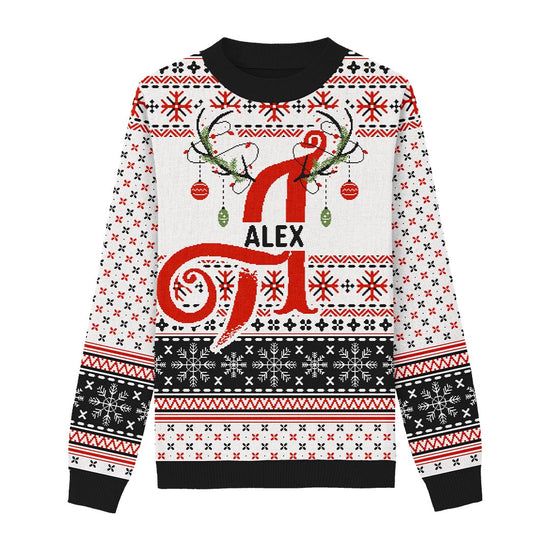 Personalized Name Rudolph Christmas Sweater