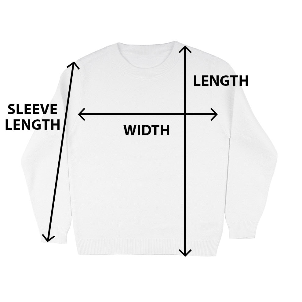 Kids Crewneck Sweater Classic Fit Size Chart Measurement Guide