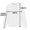 Relax Fit Crewneck Galaxy - Planets Size Chart Measurement Guide