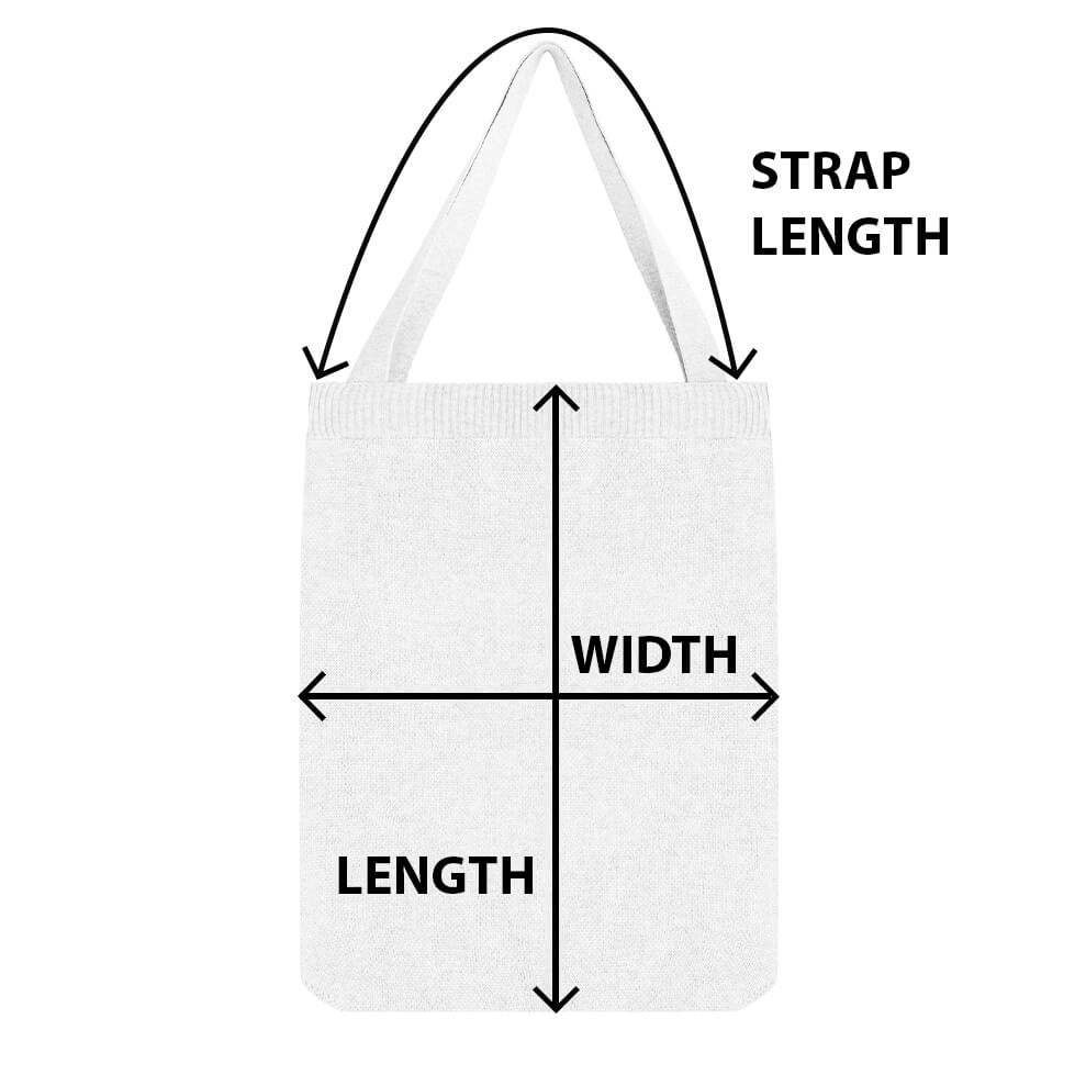 Midnight Current Houndstooth Tote Bag Size Chart Measurement Guide