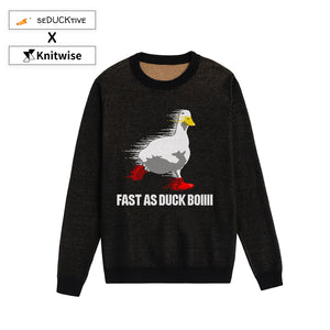 Front of Fast as Duck BOIII Sweater from Knitwise