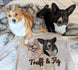 {Front of Grey Portrait Only Custom Pet Sweater from Knitwise}