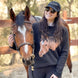 {Front of Black Portrait Only Custom Pet Sweater from Knitwise}