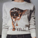 {Front} of {Bone Full-Body Custom Pet Sweater} from {Knitwise}