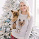 {Front} of {Grey Full-Body Custom Pet Sweater} from {Knitwise}